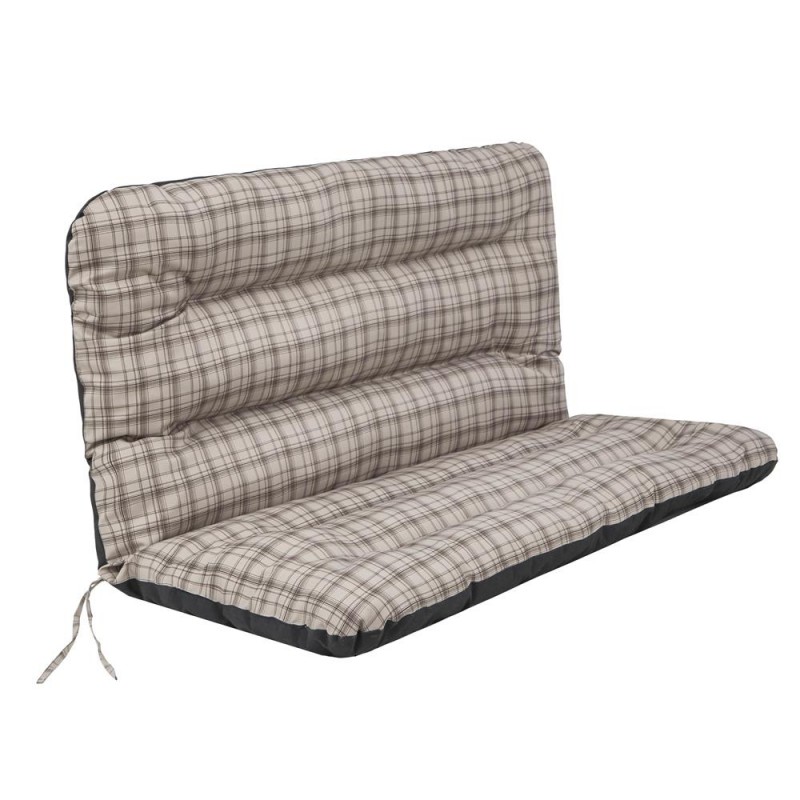 Poduszka Ania - Beżowa kratka - 150x110 cm