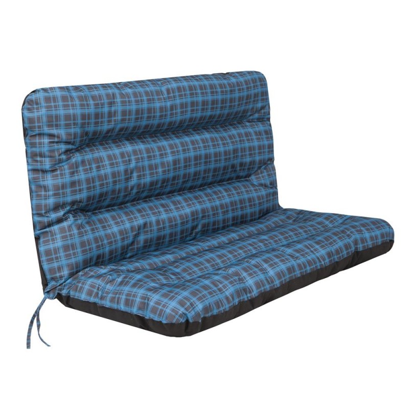 Poduszka Ania - Niebieska kratka - 180x110 cm