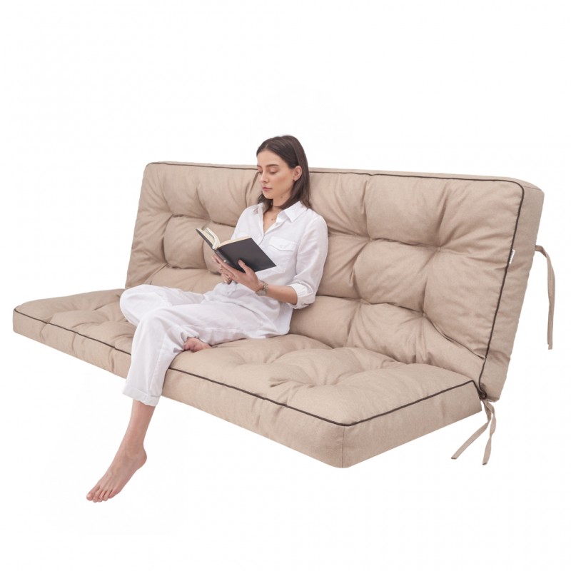 Pola Kopfkissen - Beige - ohne Kissen - 100x49x56cm