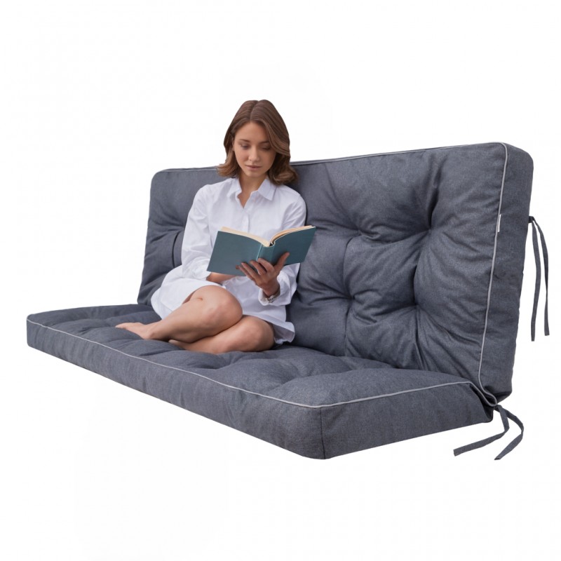 Poduszka Pola- Granatowy - bez jaśków - 150x49x56cm