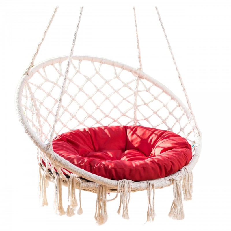 Kleines Storchenkissen - Rot - Oxford
