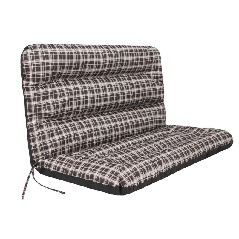 Poduszka Ania - Brąz kratka - 120x110 cm