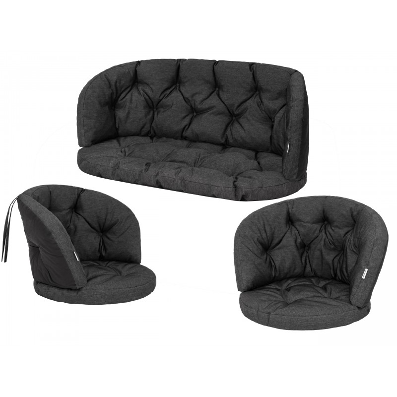 Amanda Prestige Kissenset 2+1- Schwarz