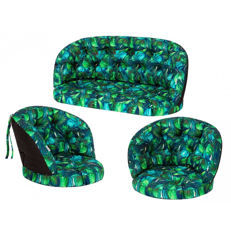 Amanda Prestige Pillow Set 2+1- Blaue Blätter