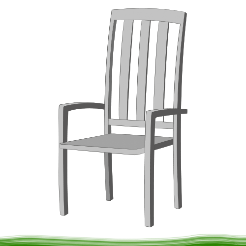 Kissen für Stühle mit hoher Rückenlehne 